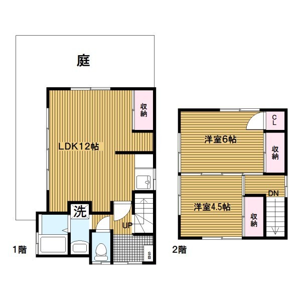 松が丘貸家（１－２２－１０） 間取り