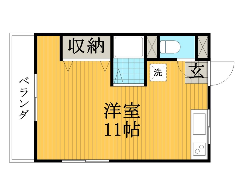 オネスティー大久保壱番館 206号室 間取り