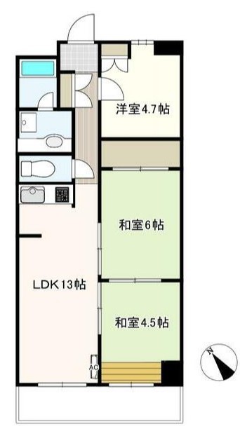 シャトルグランディ 106号室 間取り