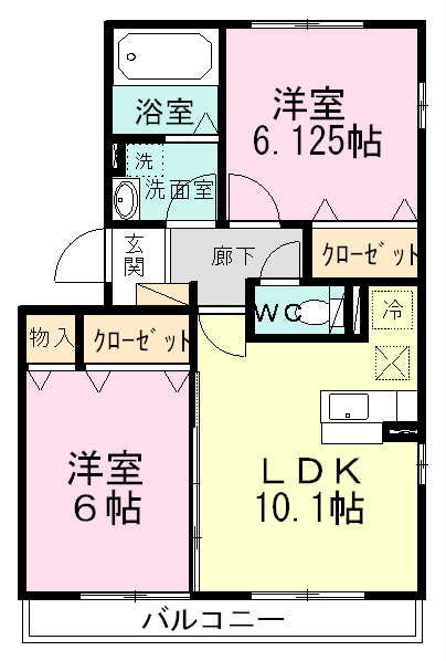 Ｅｓｐｅｒａｎｚａ 202号室 間取り