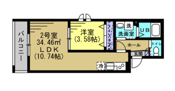 ミリア北習志野 102号室 間取り