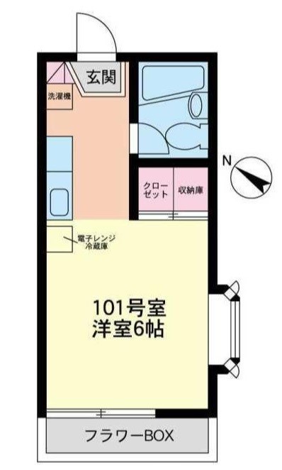 ドリームユーカリ 101号室 間取り