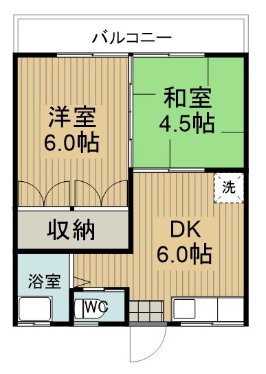 ハイツ吉野 204号室 間取り