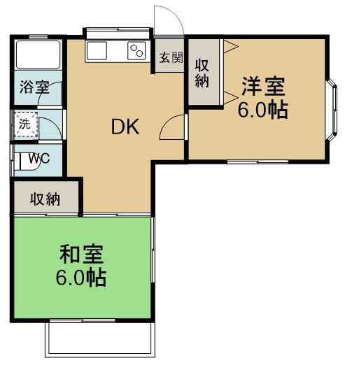 さくらコーポ 201号室 間取り