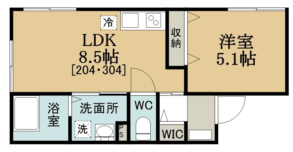 メゾン習志野Ｉ 204号室 間取り