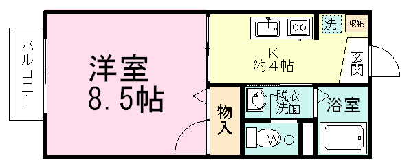 アガパンサス 205号室 間取り