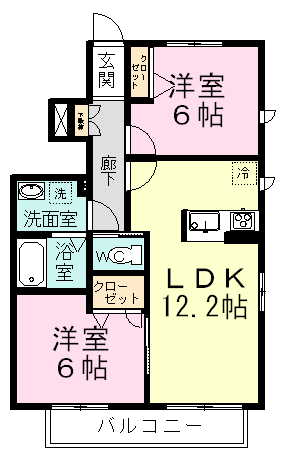 グランステージⅢ 101号室 間取り
