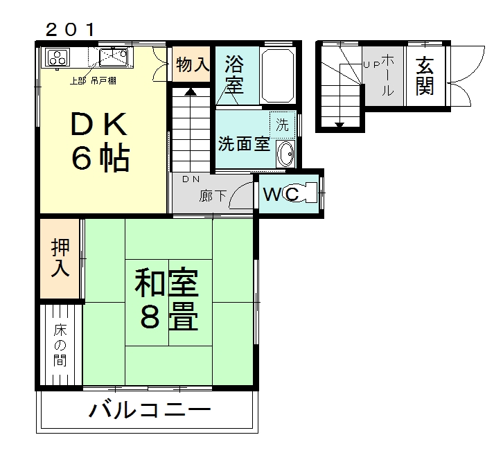 プリマベーラ 201号室 間取り