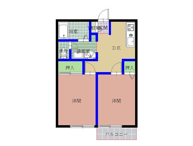 ウィンベルコーラス 202号室 間取り
