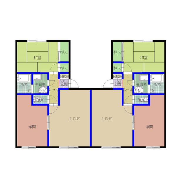 ハイツブルーエコーＢ 201号室 間取り