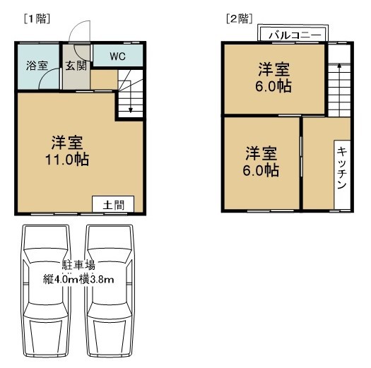 弓座アパート 戸建て号室 間取り
