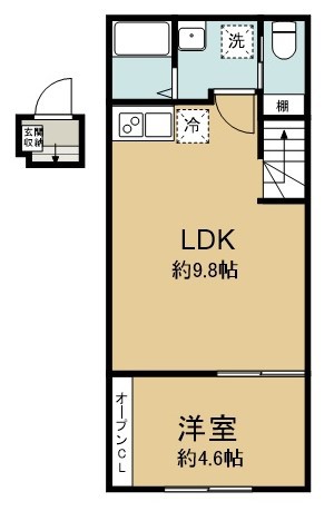 Ｅｒｆｏｌｇ津田沼 204号室 間取り