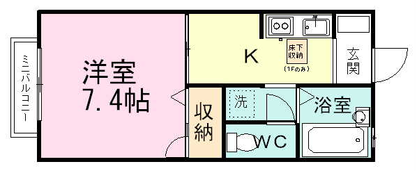 ミヤザワハイツ 202号室 間取り