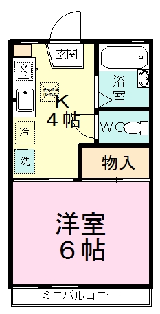 ハイツ北川 102号室 間取り