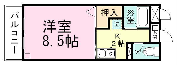 ストリーム三山 302号室 間取り