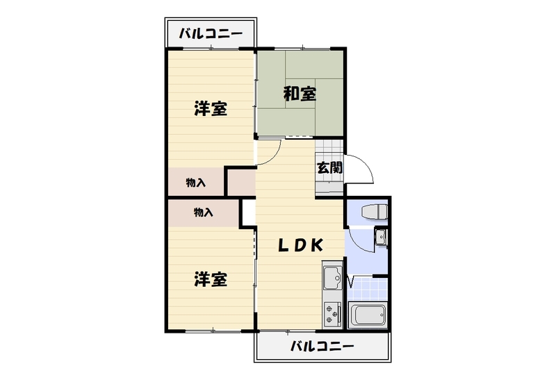 八千代中央レジデンス２号棟 202号室 間取り
