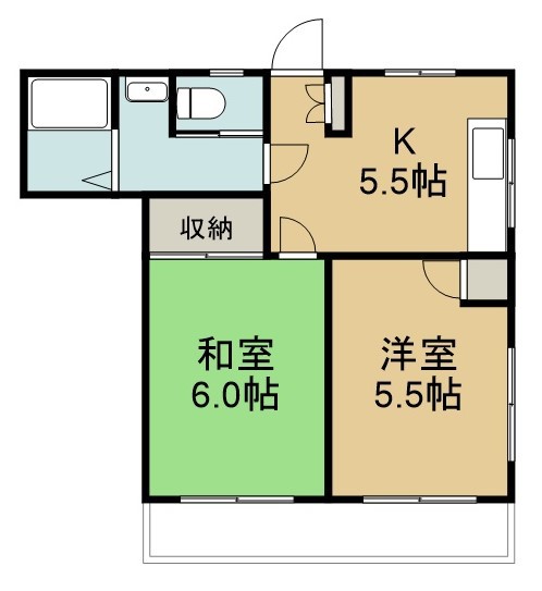 中村コーポＡ 201号室 間取り