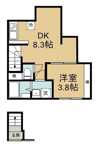 ＣＩＥＬ　ＯＮＥ 201号室 間取り