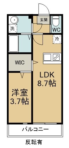 ＩＭ二和 102号室 間取り