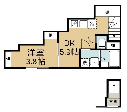 ＣＩＥＬ　ＯＮＥ 202号室 間取り