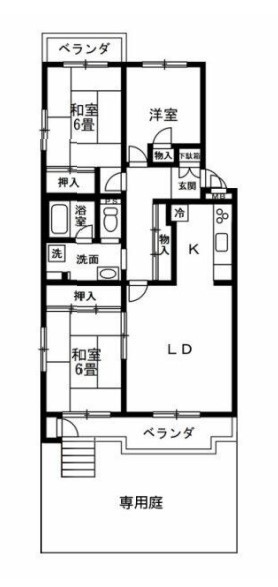 藤和習志野コープ２号棟 103号室 間取り