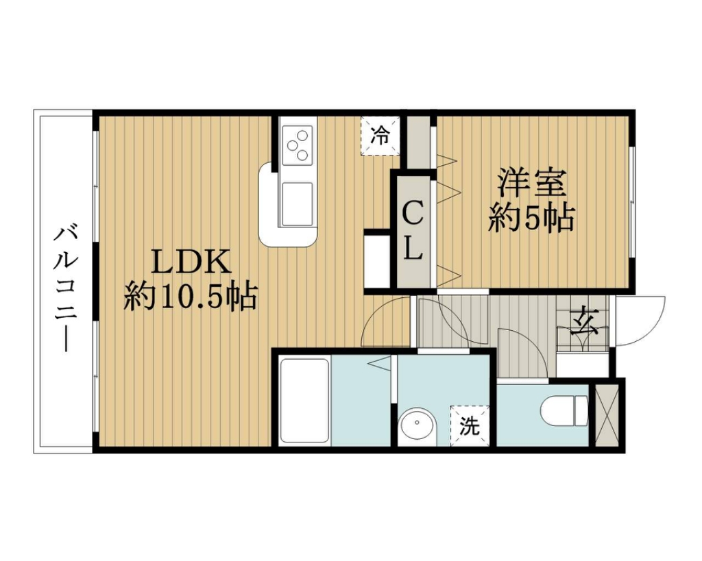 リュミエール咲が丘 107号室 間取り