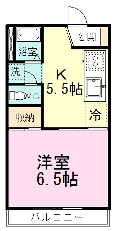 Ｍフラット 206号室 間取り