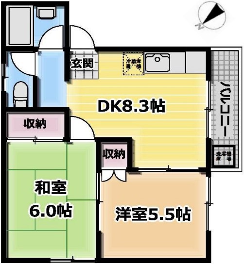 メゾンきぬた 201号室 間取り