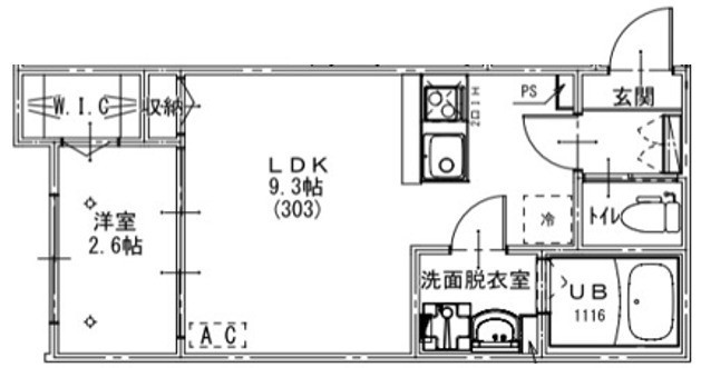 ＫＥＩＡＩ　ＲＥＳＩＤＥＮＣＥ　北習志野 302号室 間取り