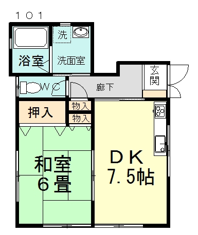 プリマベーラ 101号室 間取り