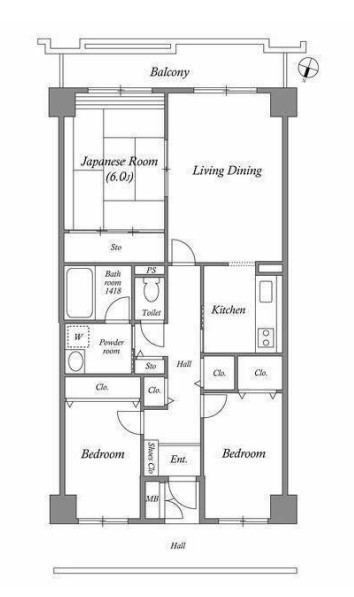 ＣＡＳＳＩＡ習志野 604号室 間取り