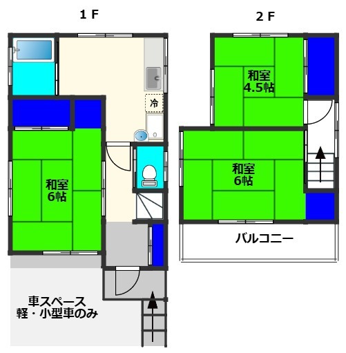 大穴北２丁目戸建（１３－１９） 1号室 間取り