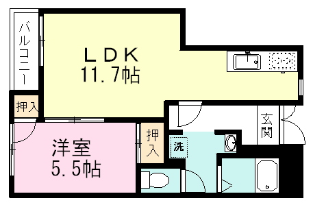 アピア習志野Ｂ棟 202号室 間取り