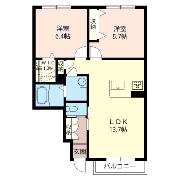 ハピネスガーデンⅥ 102号室 間取り