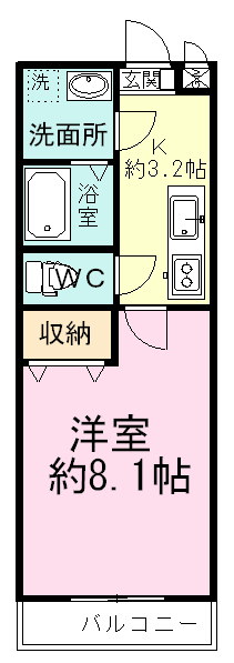 メゾンラフィネ 101号室 間取り