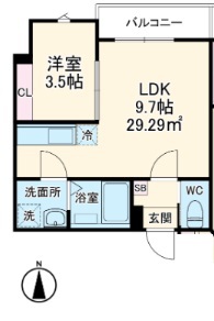 ＧＲＡＤＵＳ薬円台Ⅱ 301号室 間取り
