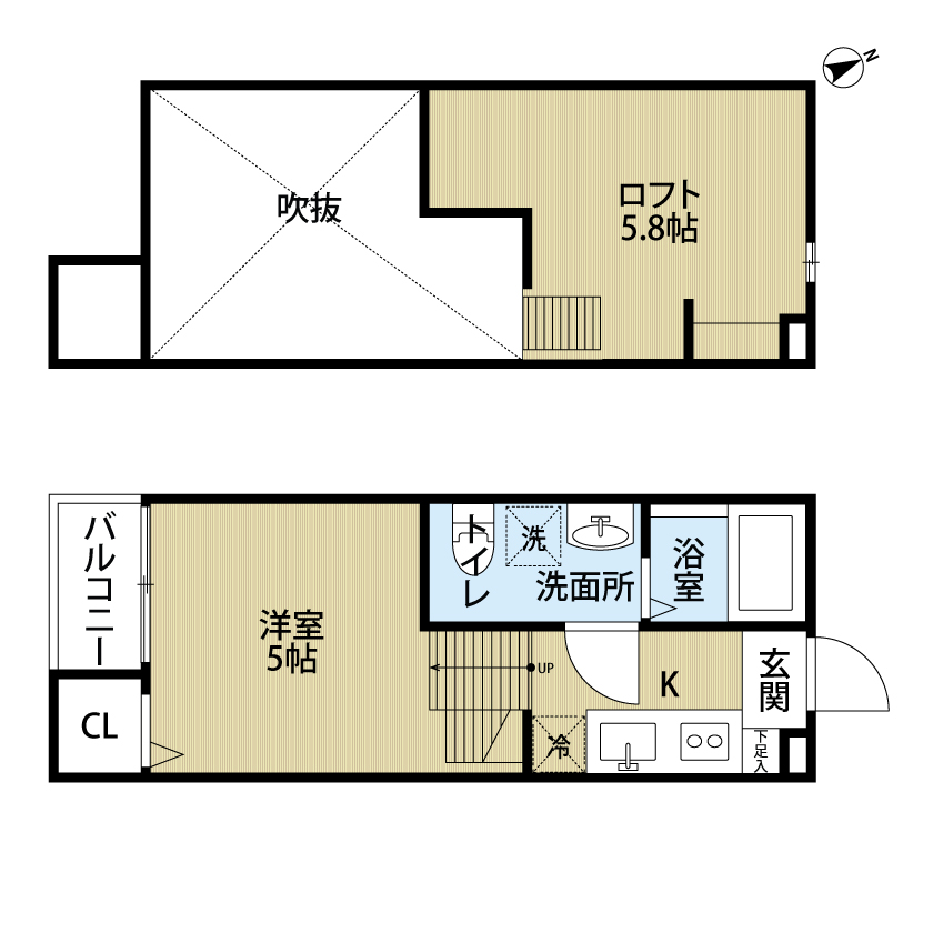 メゾンドアルモ 201号室 間取り