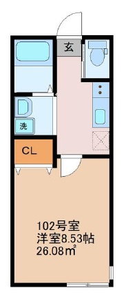 ライズ八千代台 102号室 間取り