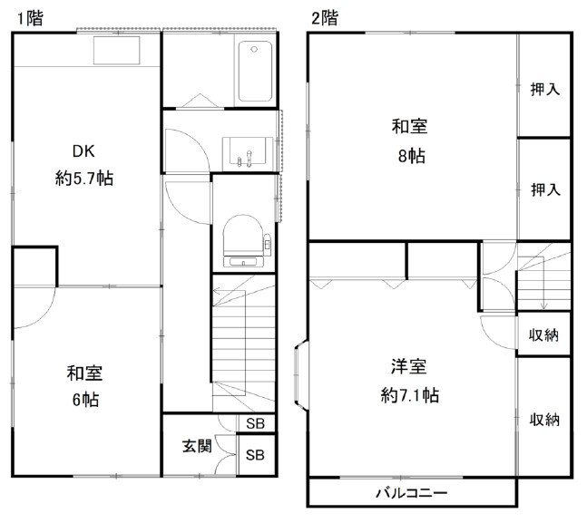 三咲５丁目戸建 戸建号室 間取り