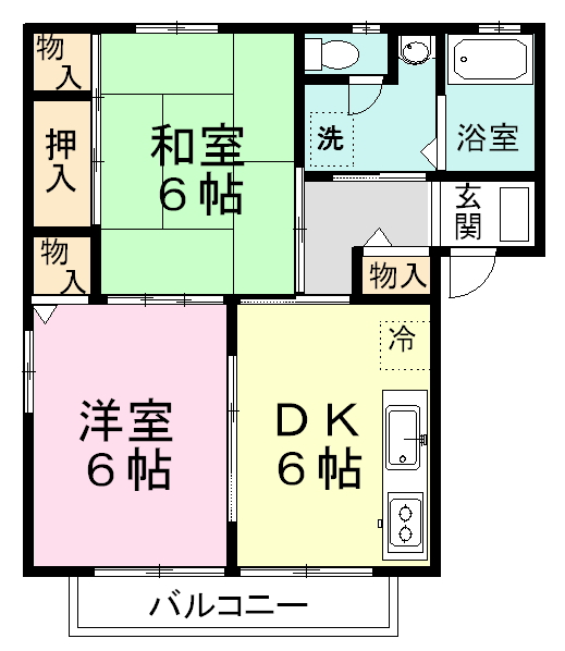 グランヴューラ高根台Ⅱ 202号室 間取り