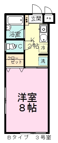 セステット北習志野 103号室 間取り