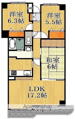 アイングレース八千代 402号室 間取り