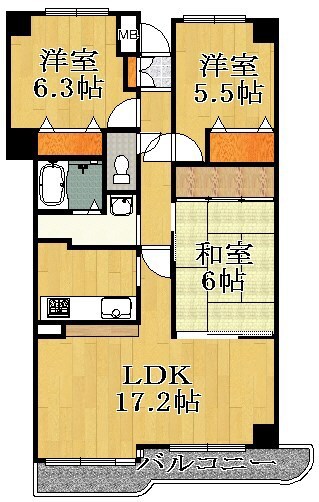 アイングレース八千代 402号室 間取り