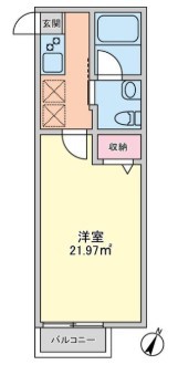 セレーノ前原 206号室 間取り
