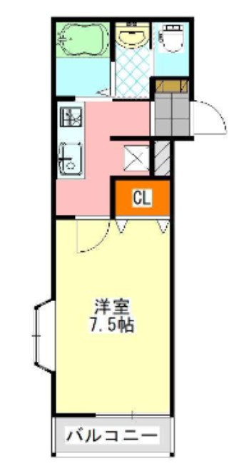 メルヴェイユー 103号室 間取り