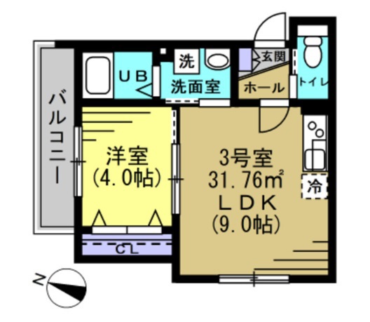 ロワール 203号室 間取り
