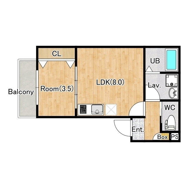 メゾンヤナギカゲ 101号室 間取り