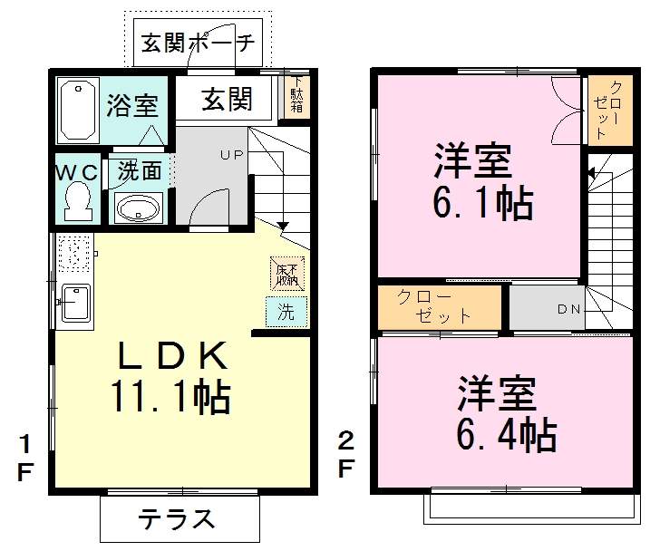 ツイングランデ 102号室 間取り