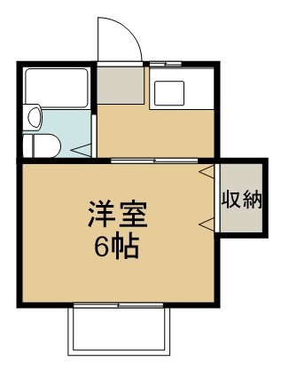 岡野ハイツ三山 203号室 間取り