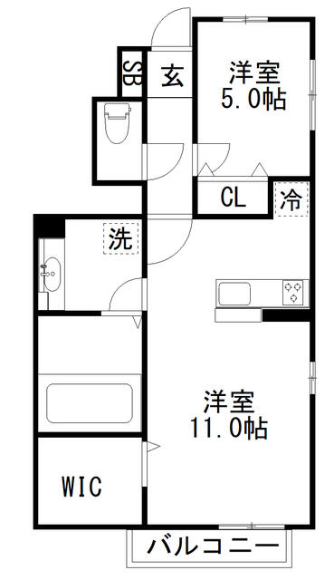 エスポワールＫ 101号室 間取り